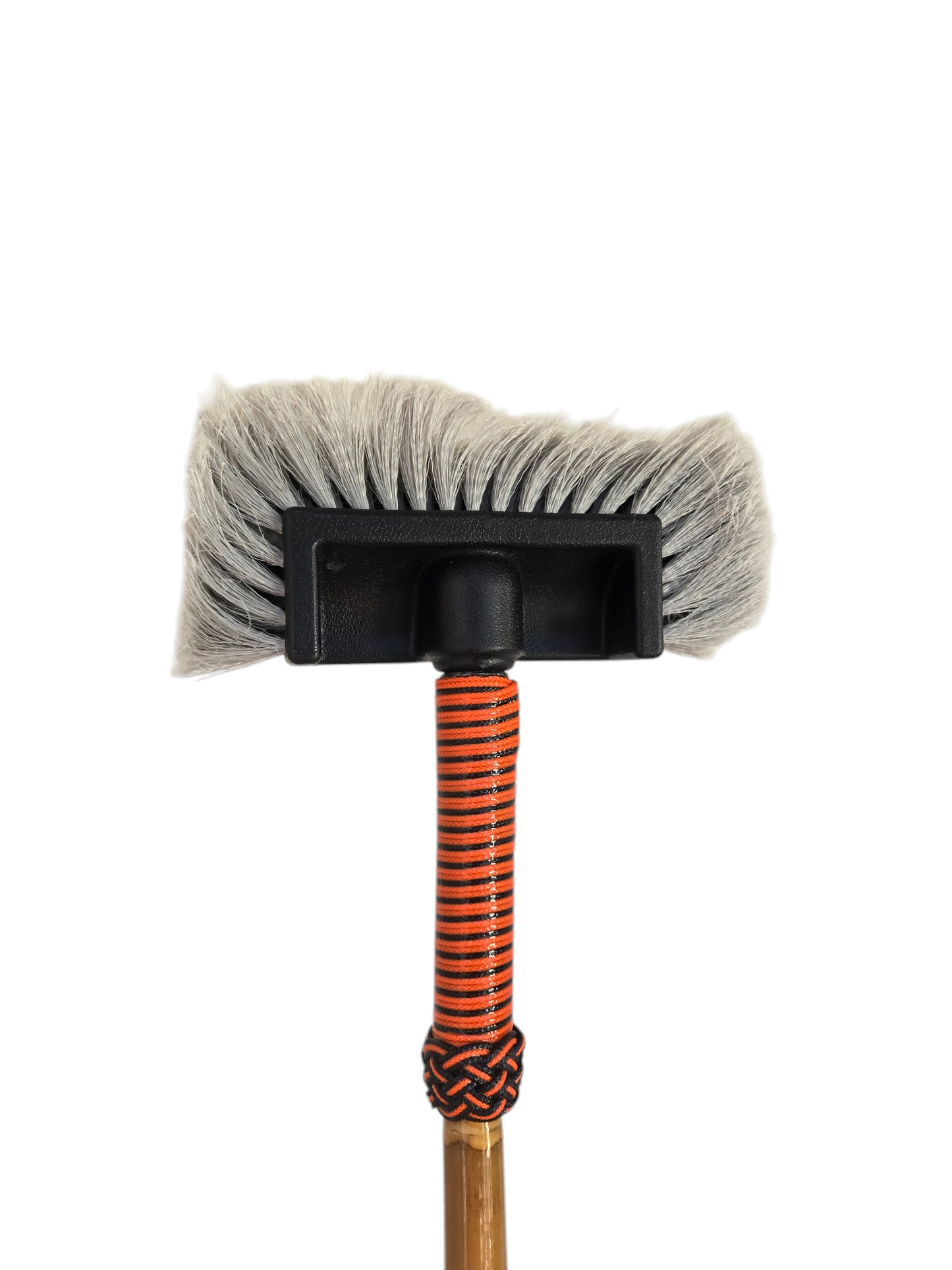 Boat Deck Brush in Orange/Black with 10" Soft Bristle Head in Black